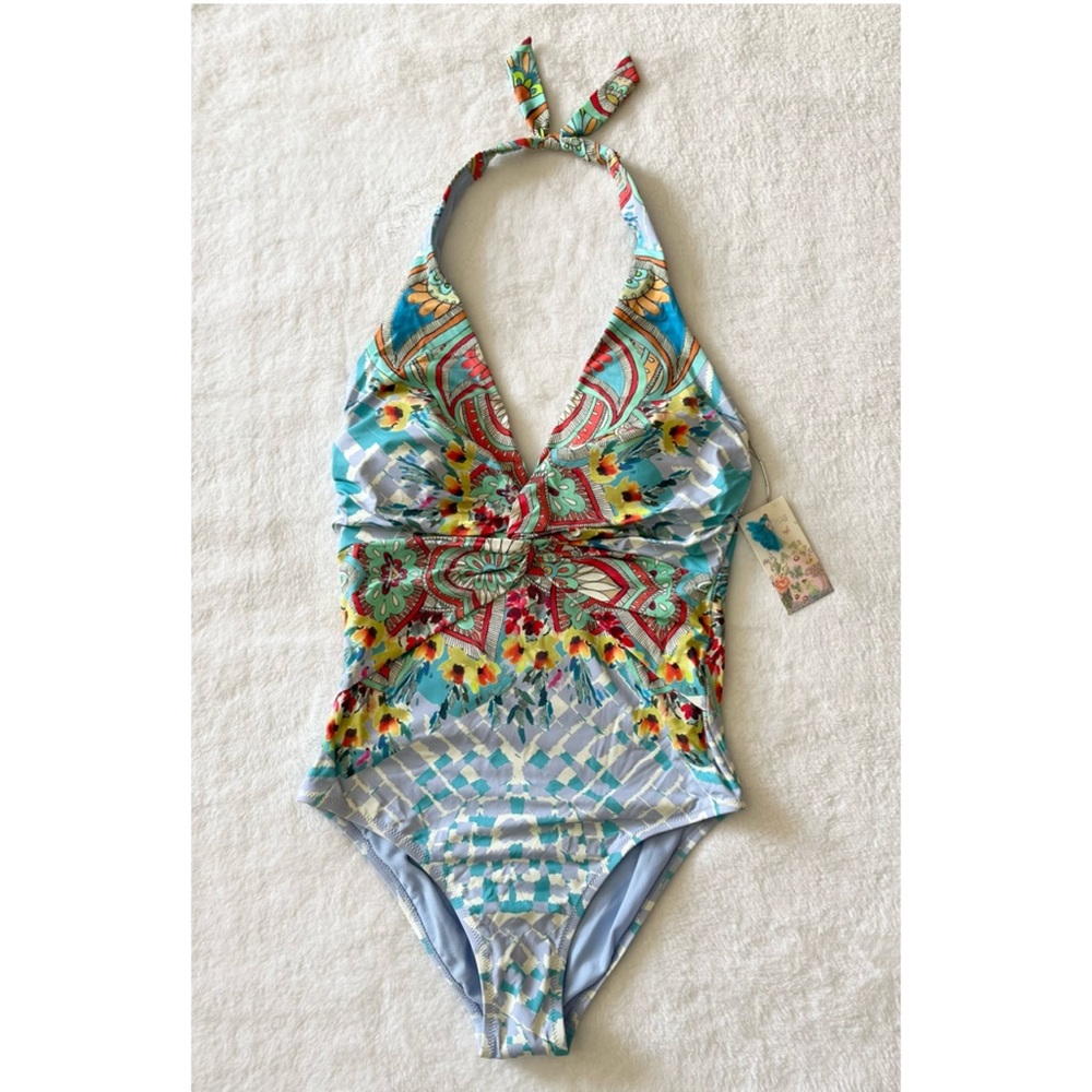 Johnny Was Multicolor One Piece Swimsuit